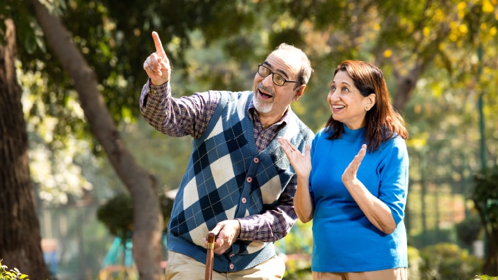 a happy retired couple