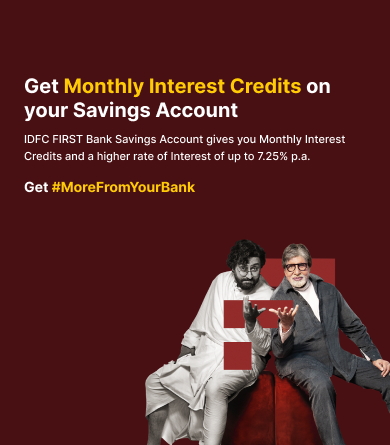 Monthly interest credits on savings accounts